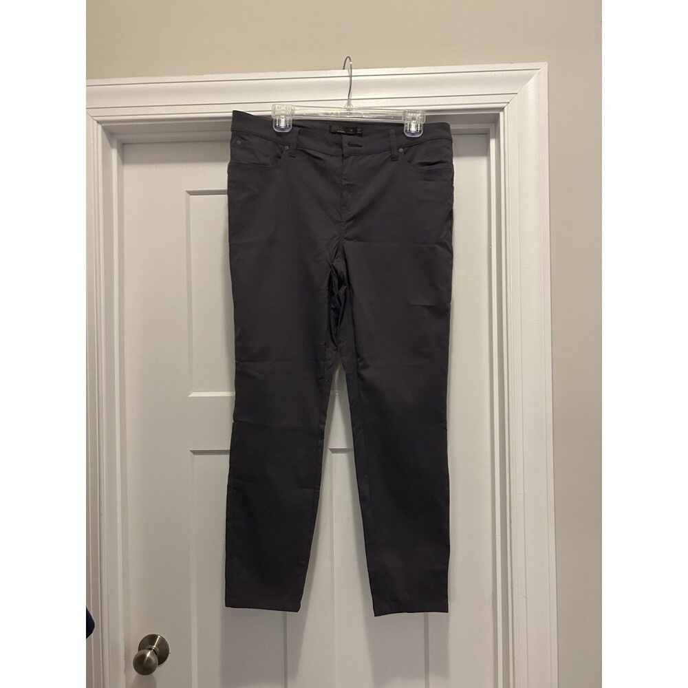 PRANA Women’s Gray Tapered Leg Stretch Casual Pants Size 14 Gorp Nature Hiking